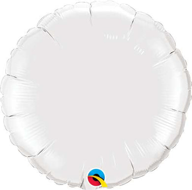 Round Solid Foil Balloon 18 in. - White