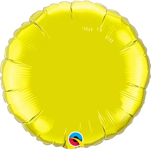 Globo redondo de aluminio sólido de 18 pulgadas - Amarillo citrino