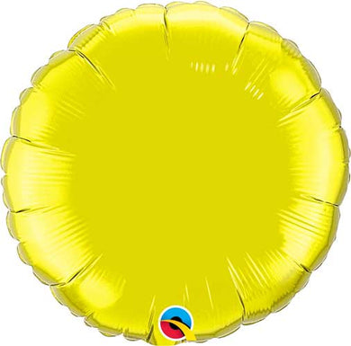 Globo redondo de aluminio sólido de 18 pulgadas - Amarillo citrino