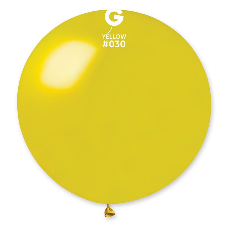 Globo metalizado amarillo n.° 030 - 31 pulgadas (x1)