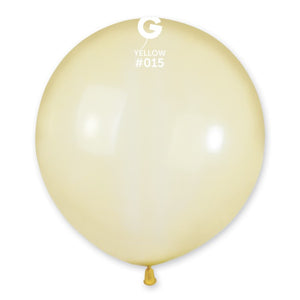 Crystal Balloon Pastel Yellow #015 - 19 in.