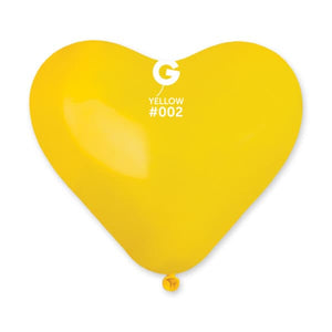 Solid Balloon Yellow #002 - 10 in. (Heart Shaped)