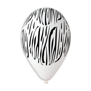 Zebra Stripes Printed Balloon 12 in.